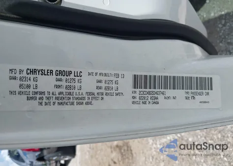 2013 Dodge Charger Se from USA, damaged, VIN 2C3CDXBG5DH637461